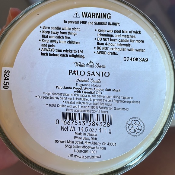 Bath & Body Works Other Palo Santo Candle Poshmark